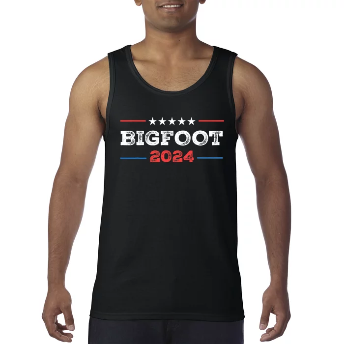 Funny Vintage Bigfoot For President Usa Elections 2024 Tank Top