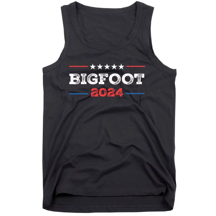 Funny Vintage Bigfoot For President Usa Elections 2024 Tank Top