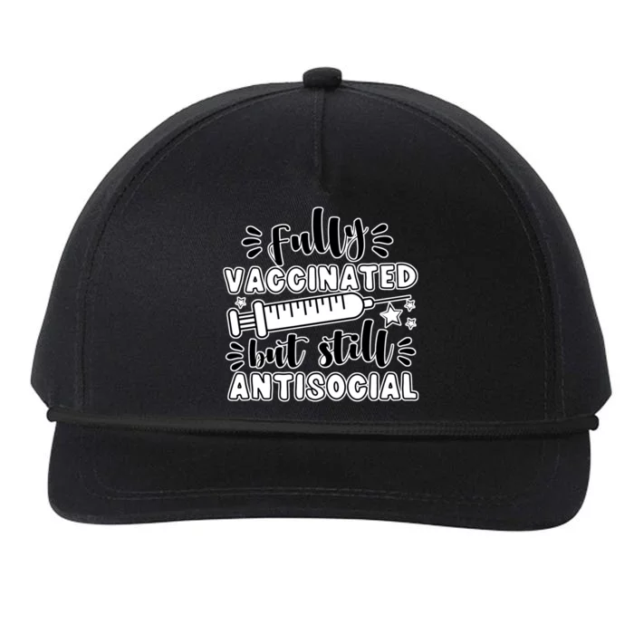 Fully Vaccinated But Still Antisocial Snapback Five-Panel Rope Hat