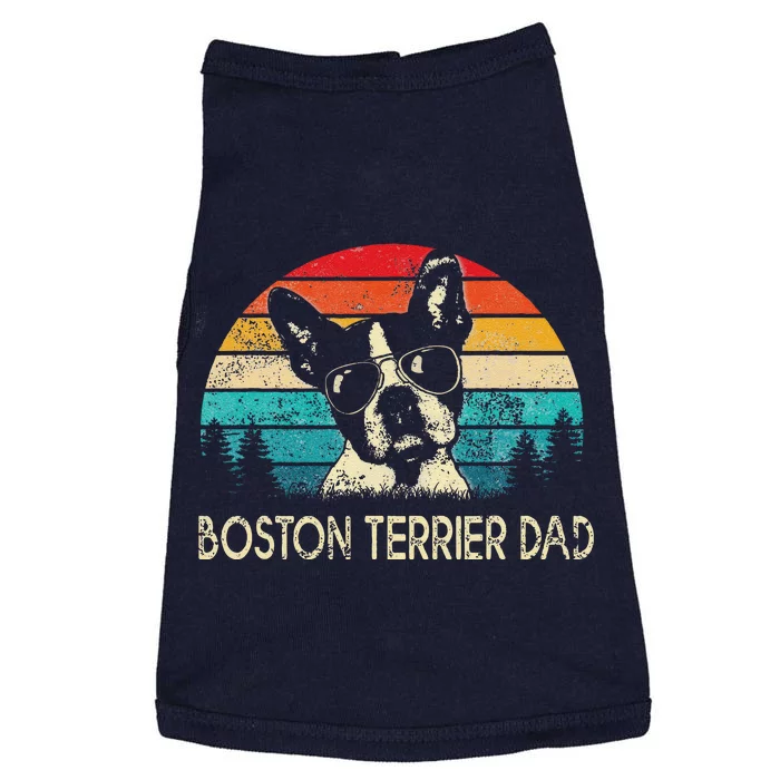 Funny Vintage Boston Terrier Dad Dog Dad Fathers Day Doggie Tank