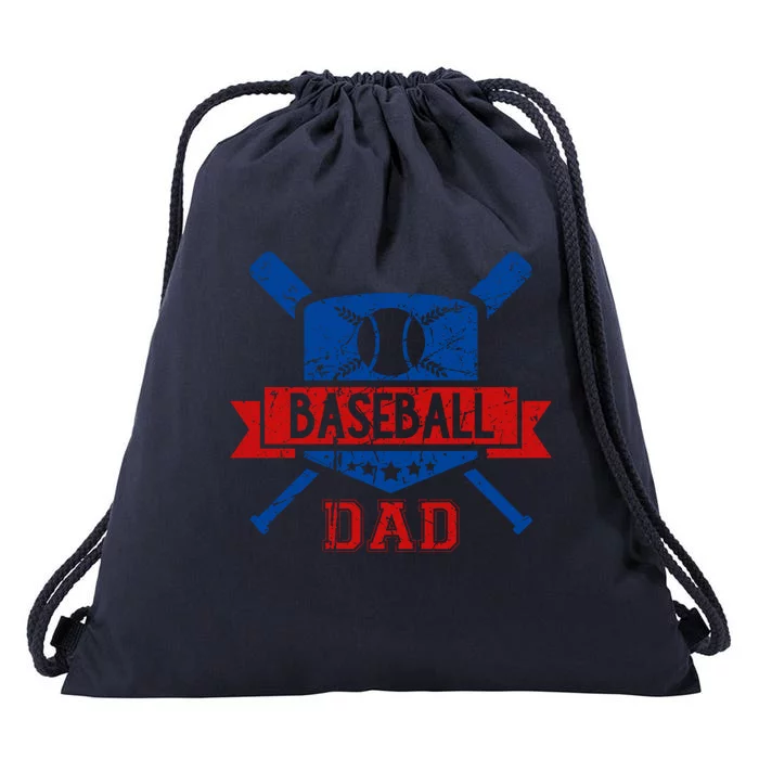 Funny Vintage Baseball Dad Cool Gift Drawstring Bag