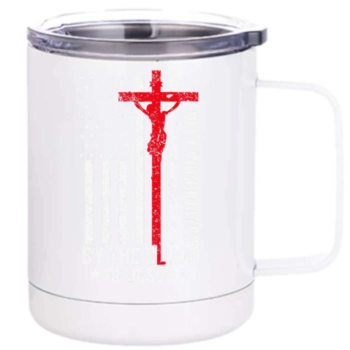 Fully Vaccinated By The Blood Of Jesus Christian Front & Back 12oz Stainless Steel Tumbler Cup