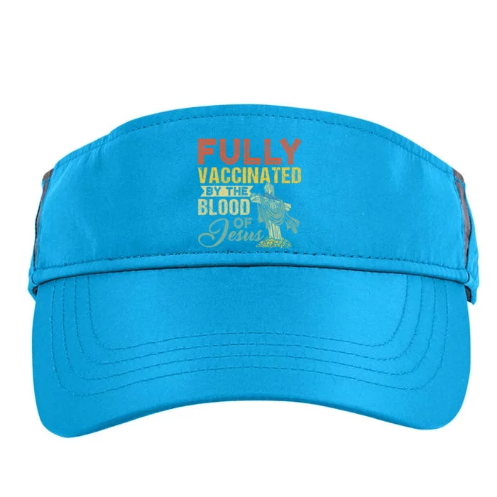 Fully Vaccinated By The Blood Of Jesus Funny Christian Adult Drive Performance Visor