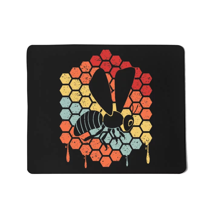 Funny Vintage Bee Art Beekeeping Lovers Mousepad