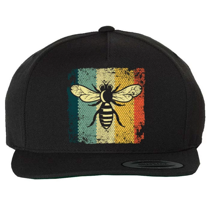 Funny Vintage Bee Designs For Honey Beekeeping Bee Wool Snapback Cap