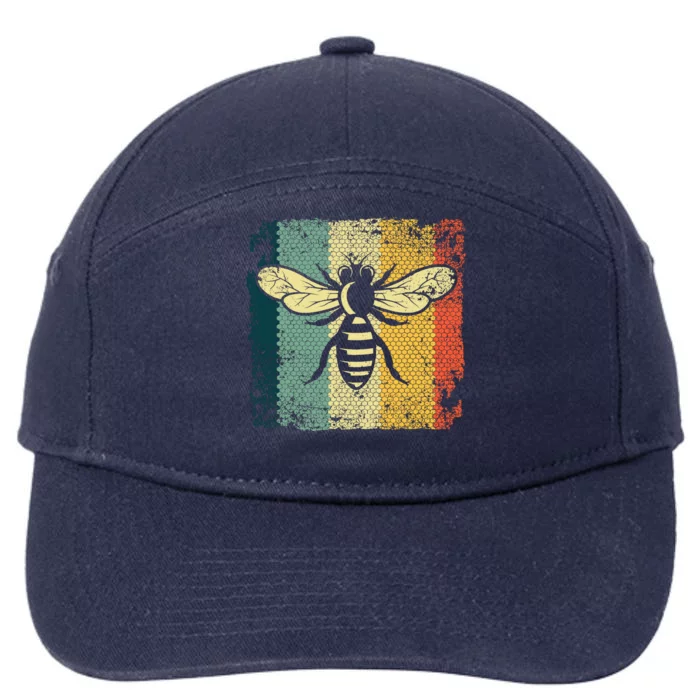 Funny Vintage Bee Designs For Honey Beekeeping Bee 7-Panel Snapback Hat