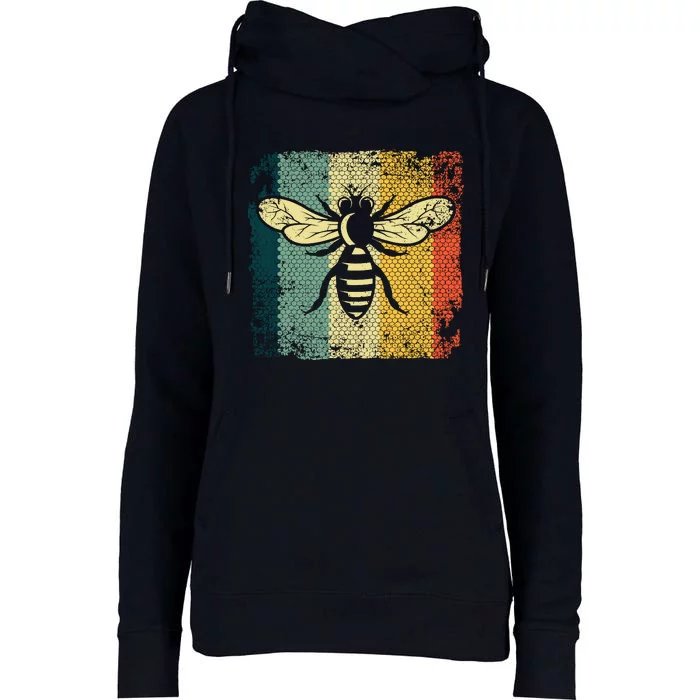 Funny Vintage Bee Designs For Honey Beekeeping Bee Womens Funnel Neck Pullover Hood