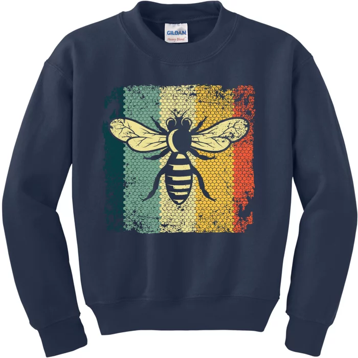 Funny Vintage Bee Designs For Honey Beekeeping Bee Kids Sweatshirt