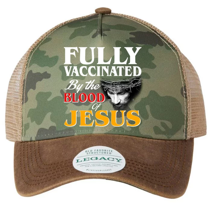 Fully Vaccinated By The Blood Of Jesus Legacy Tie Dye Trucker Hat