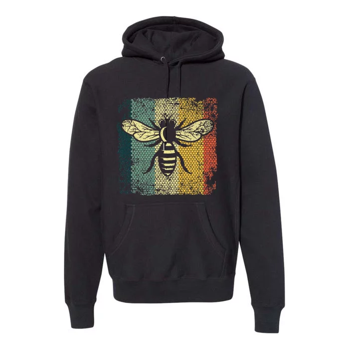 Funny Vintage Bee Designs For Honey Beekeeping Bee Premium Hoodie