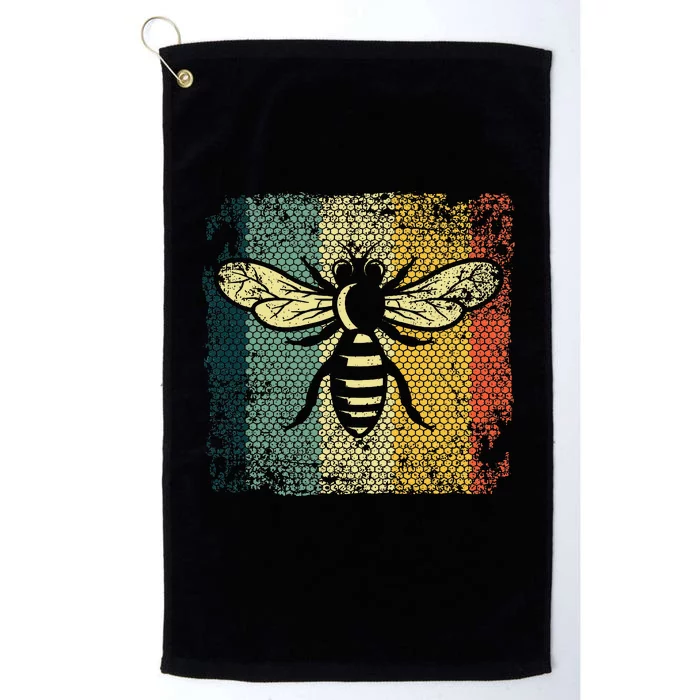 Funny Vintage Bee Designs For Honey Beekeeping Bee Platinum Collection Golf Towel