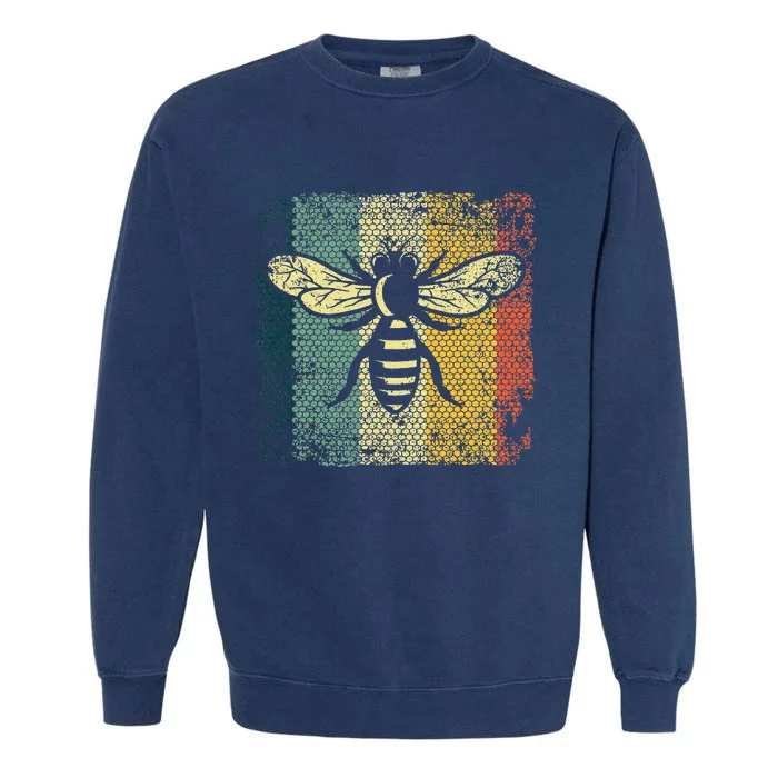 Funny Vintage Bee Designs For Honey Beekeeping Bee Garment-Dyed Sweatshirt