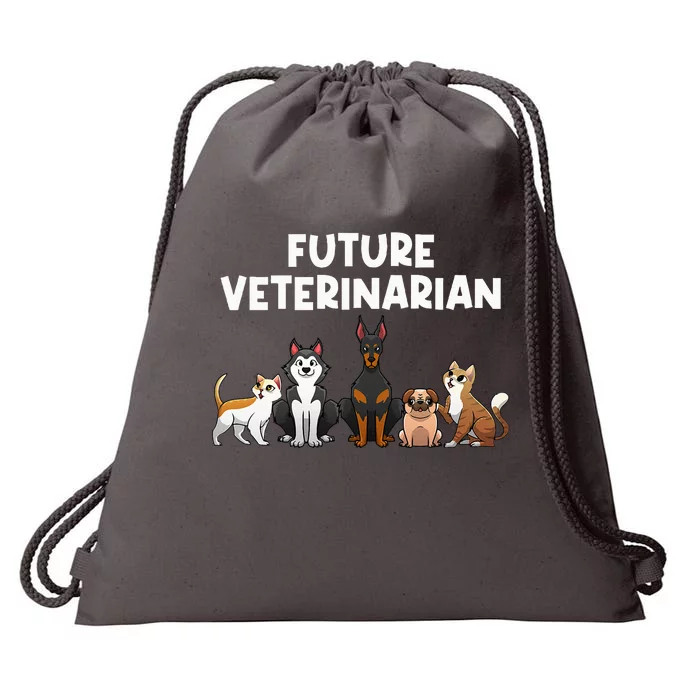 Future Veterinarian Boy Girl Veterinary Assistant Technician Drawstring Bag