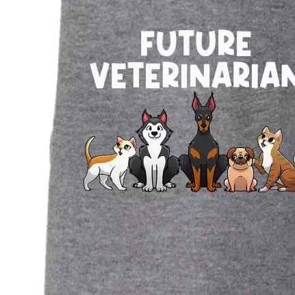 Future Veterinarian Boy Girl Veterinary Assistant Technician Doggie 3-End Fleece Hoodie