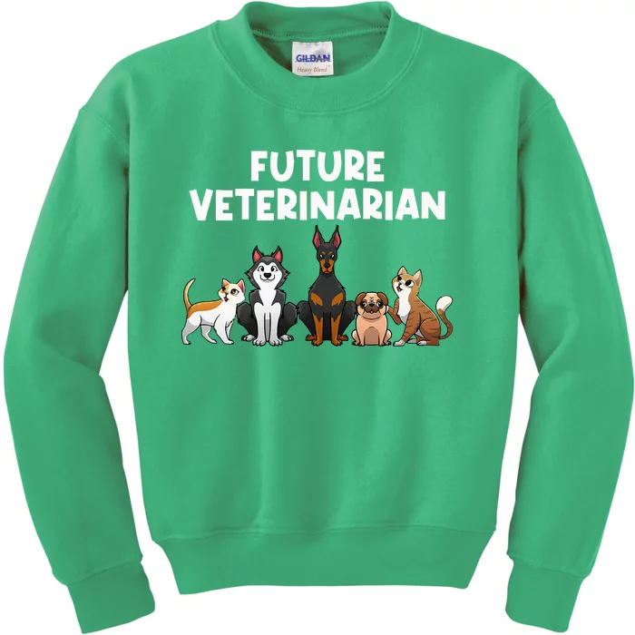 Future Veterinarian Boy Girl Veterinary Assistant Technician Kids Sweatshirt