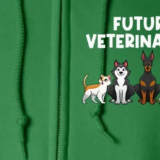 Future Veterinarian Boy Girl Veterinary Assistant Technician Full Zip Hoodie