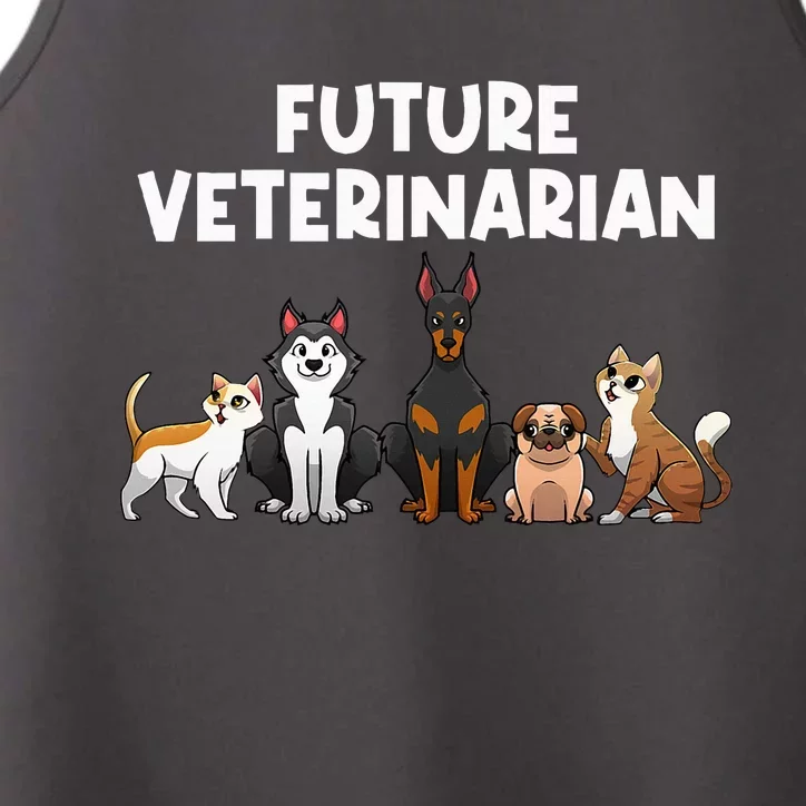 Future Veterinarian Boy Girl Veterinary Assistant Technician Performance Tank