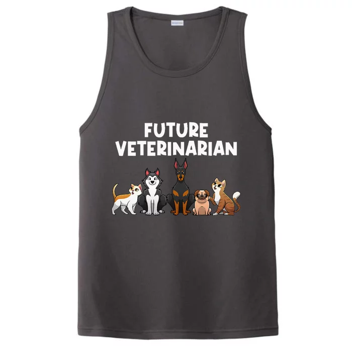 Future Veterinarian Boy Girl Veterinary Assistant Technician Performance Tank