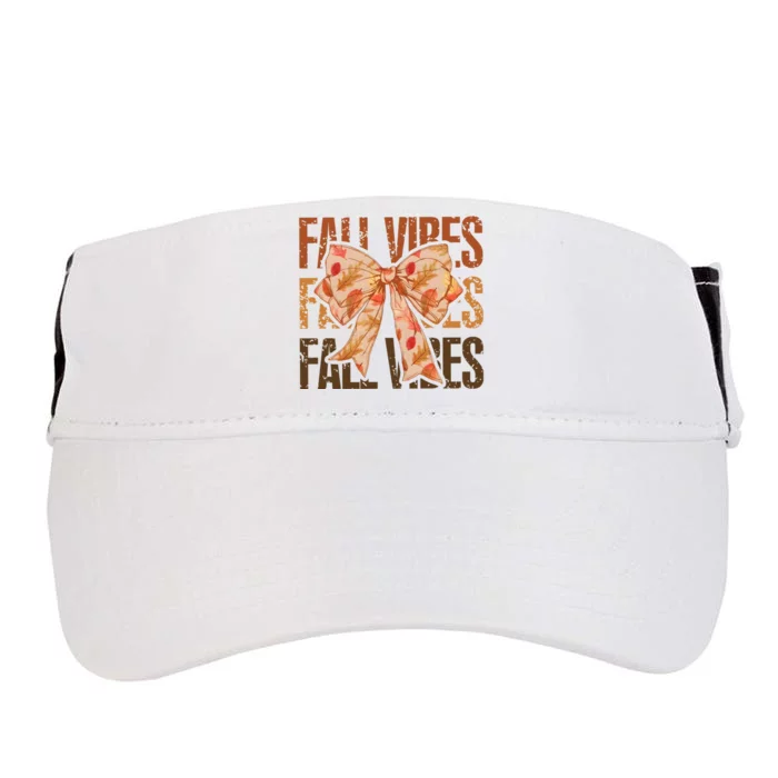 Fall Vibes Bow Coquette Autumn Adult Drive Performance Visor