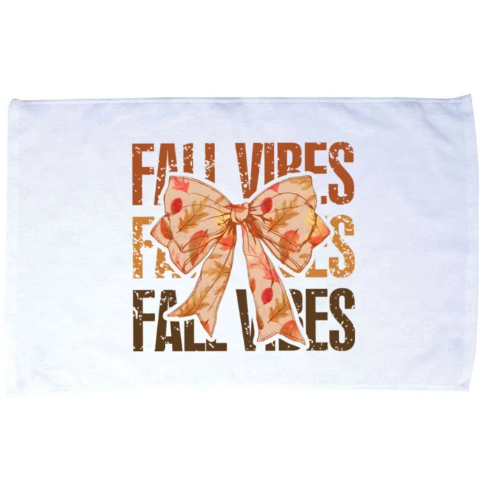 Fall Vibes Bow Coquette Autumn Microfiber Hand Towel