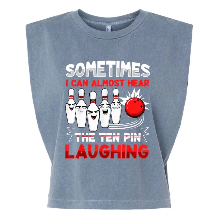 Funny Vintage Bowling Team Bowler Bowling Lover Boys Girls Garment-Dyed Women's Muscle Tee