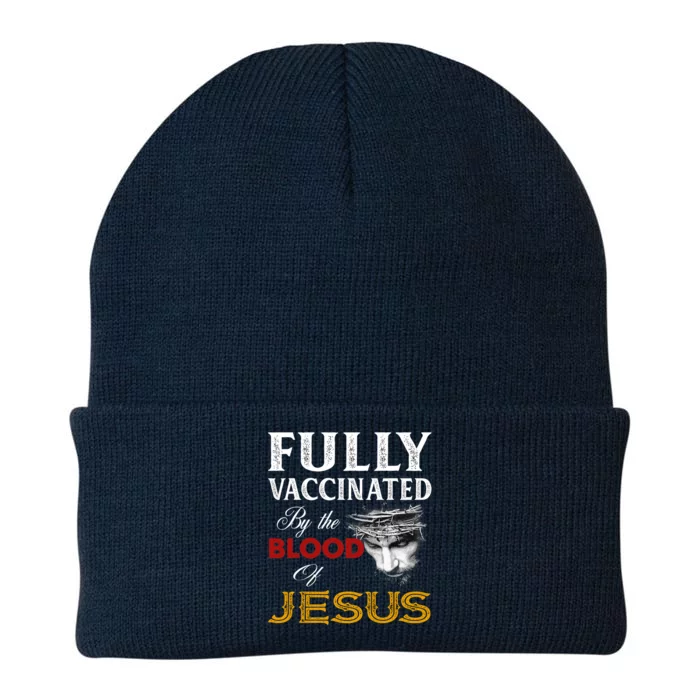 Fully Vaccinated By The Blood Of Jesus Knit Cap Winter Beanie