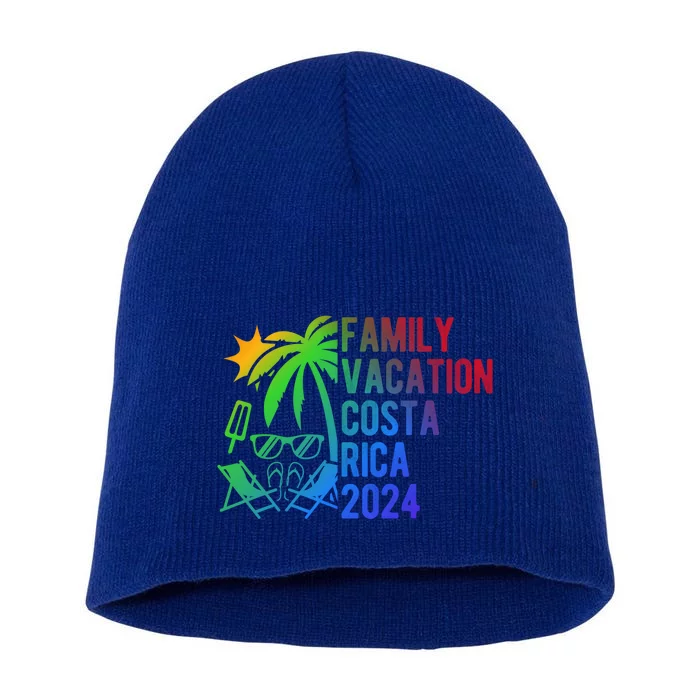 Family Vacation Costa Rica 2024 Costa Rica Family Vacation Meaningful Gift Short Acrylic Beanie