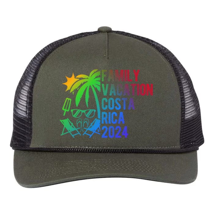 Family Vacation Costa Rica 2024 Costa Rica Family Vacation Meaningful Gift Retro Rope Trucker Hat Cap