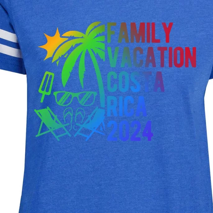 Family Vacation Costa Rica 2024 Costa Rica Family Vacation Meaningful Gift Enza Ladies Jersey Football T-Shirt