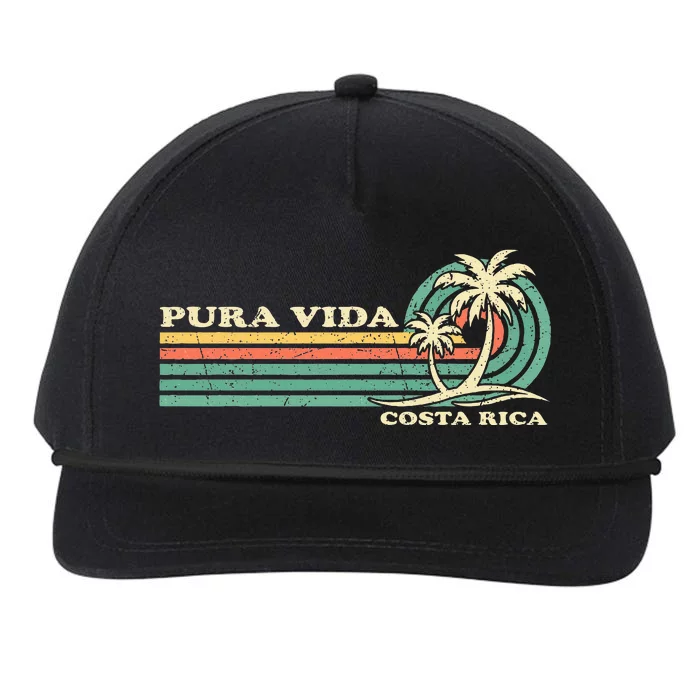 Family Vacation Costa Rica Pura Vida Beach Snapback Five-Panel Rope Hat