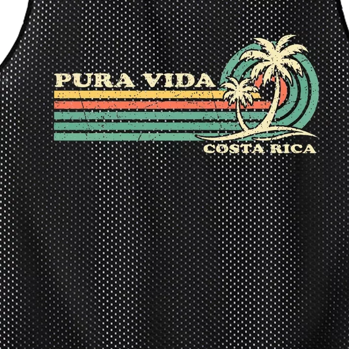 Family Vacation Costa Rica Pura Vida Beach Mesh Reversible Basketball Jersey Tank