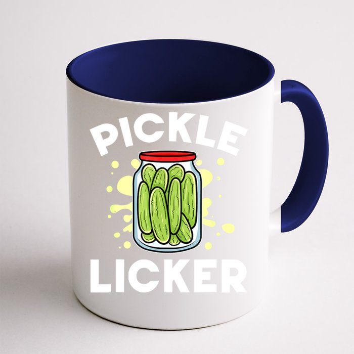 Funny Vegan Cucumber Pickle Jar Pickle Licker Vegetarian Gift Front & Back Coffee Mug