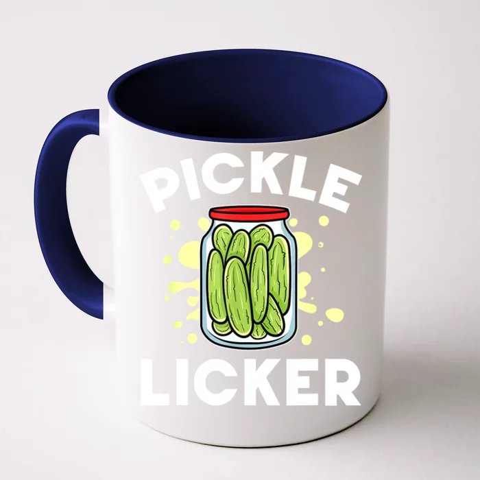 Funny Vegan Cucumber Pickle Jar Pickle Licker Vegetarian Gift Front & Back Coffee Mug