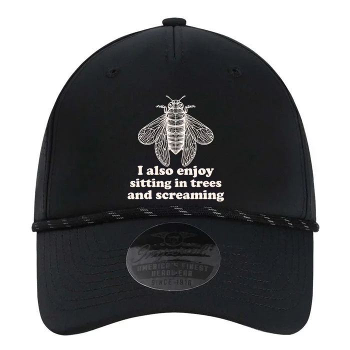 Funny Vintage Cicada I Also Enjoy Sitting In Trees And Screaming Performance The Dyno Cap