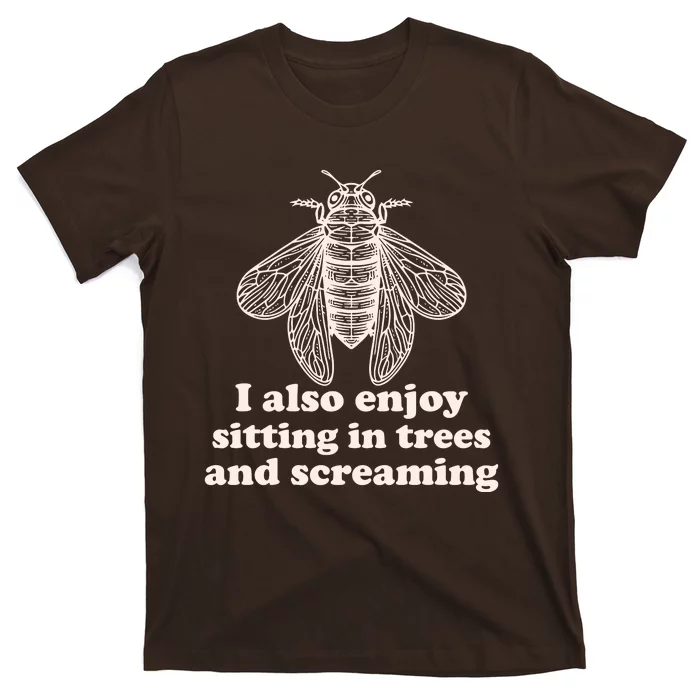 Funny Vintage Cicada I Also Enjoy Sitting In Trees And Screaming T-Shirt