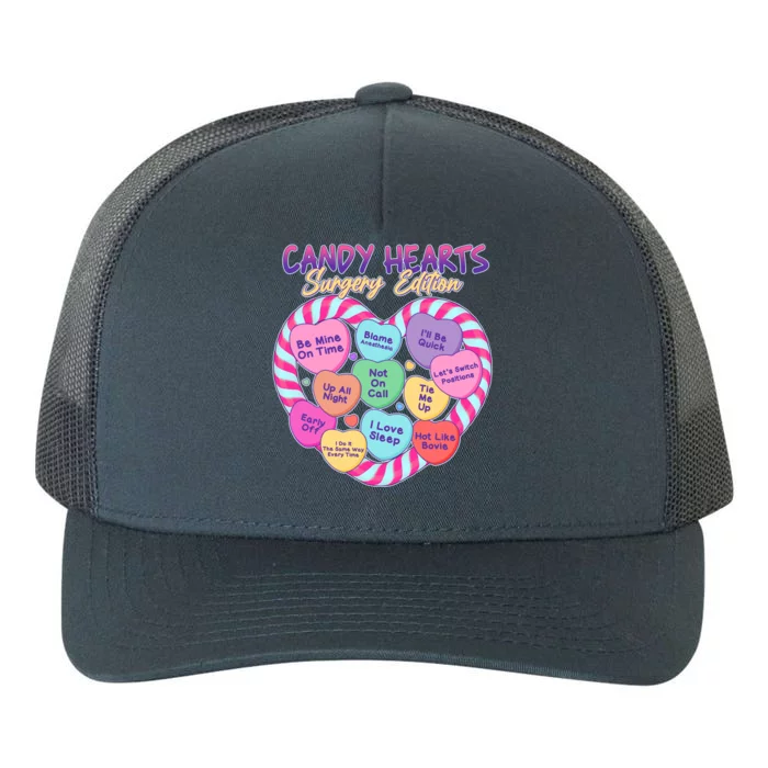 Funny Valentine Candy Hearts Surgery Edition Yupoong Adult 5-Panel Trucker Hat