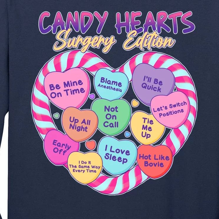 Funny Valentine Candy Hearts Surgery Edition Tall Long Sleeve T-Shirt