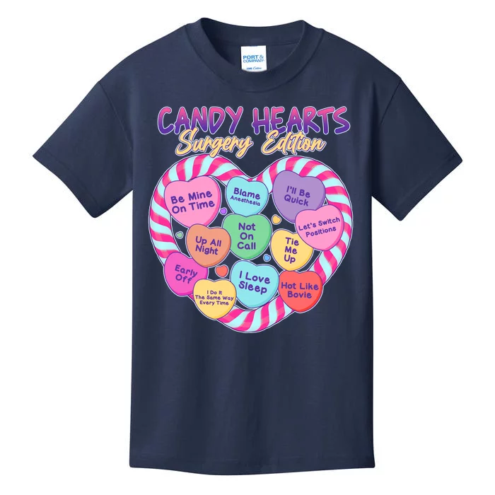 Funny Valentine Candy Hearts Surgery Edition Kids T-Shirt