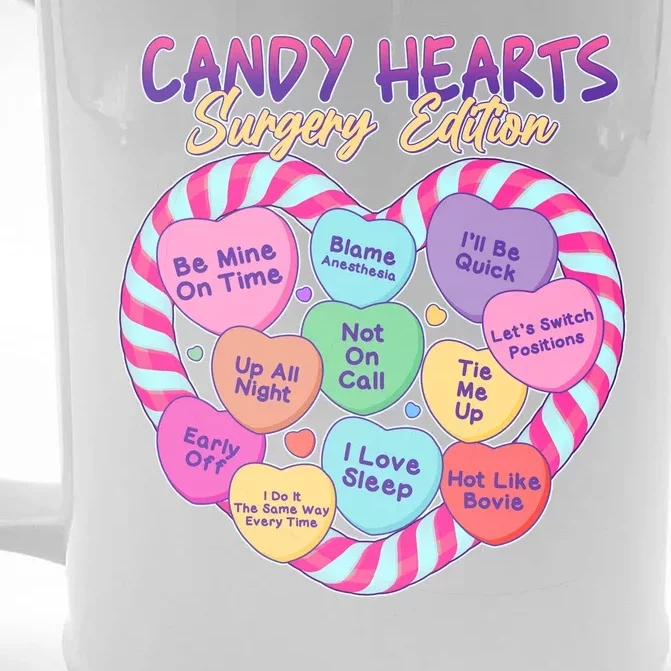 Funny Valentine Candy Hearts Surgery Edition Front & Back Beer Stein