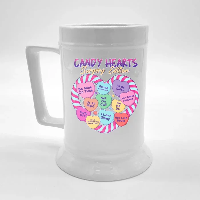 Funny Valentine Candy Hearts Surgery Edition Front & Back Beer Stein