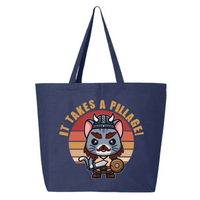 Funny Viking Cat It Takes A Pillage 25L Jumbo Tote