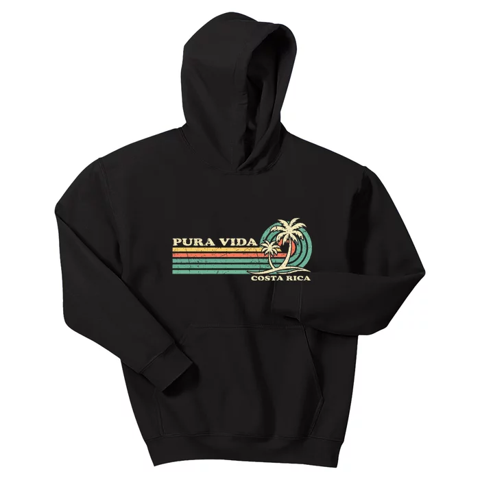 Family Vacation Costa Rica Pura Vida Beach Kids Hoodie