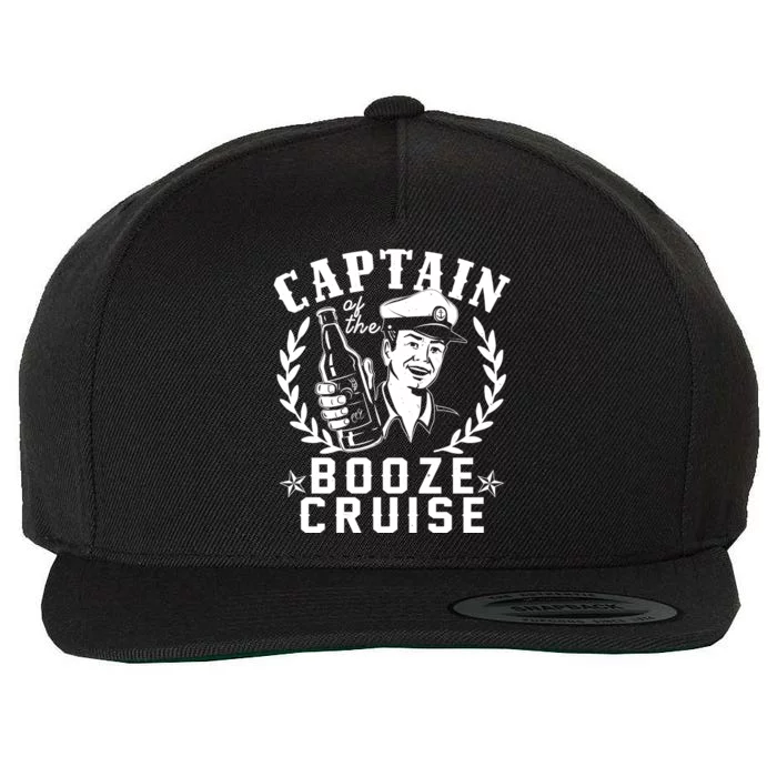 Funny Vintage Captain Of The Booze Cruise Wool Snapback Cap