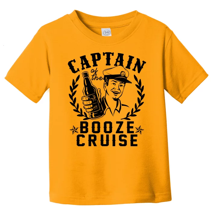 Funny Vintage Captain Of The Booze Cruise Toddler T-Shirt