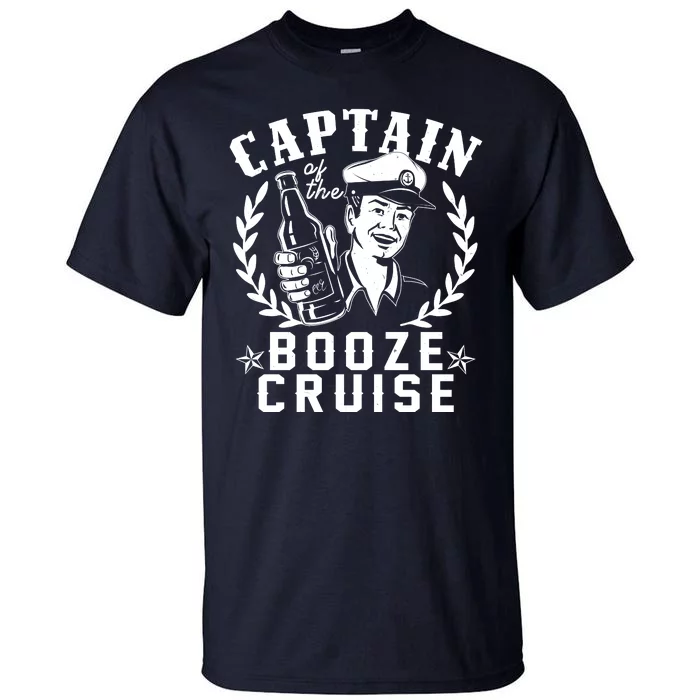 Funny Vintage Captain Of The Booze Cruise Tall T-Shirt