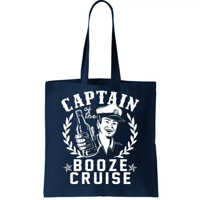 Funny Vintage Captain Of The Booze Cruise Tote Bag