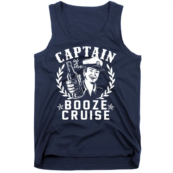 Funny Vintage Captain Of The Booze Cruise Tank Top