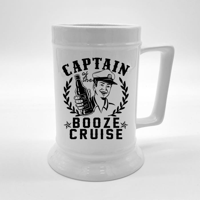 Funny Vintage Captain Of The Booze Cruise Front & Back Beer Stein