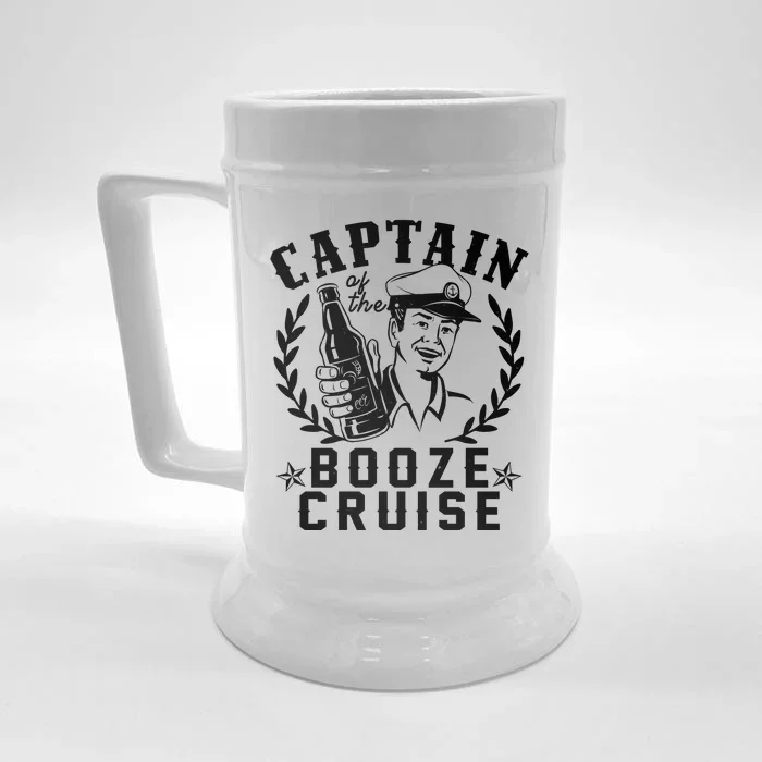 Funny Vintage Captain Of The Booze Cruise Front & Back Beer Stein