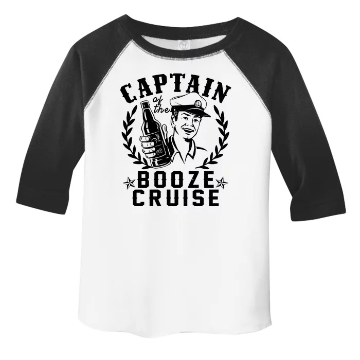 Funny Vintage Captain Of The Booze Cruise Toddler Fine Jersey T-Shirt